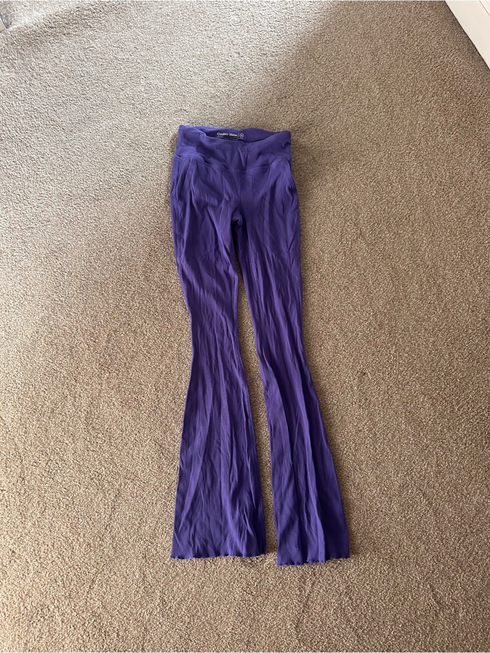 Outdoor Voices Purple Flared Leggings